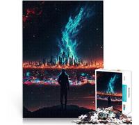 Puzzles pour Adultes de 1000 pièces Galaxie dans Le Ciel Nocturne Difficile et défi Convient pour la décoration de Bureau 75x50cm