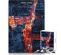 Puzzles pour Adultes de 1000 pièces, Jeu de Puzzle Unique de Hong Kong, défi passionnant, activités familiales, idées Cadeaux, Dimensions 38x52cm