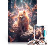 Puzzles pour Adultes de 1000 pièces Kitsune Zen Fox Spirit Jeux éducatifs Décoration d'intérieur Une œuvre d'art 52x38cm