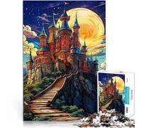 Puzzles pour Adultes de 1000 pièces Le Conte de fées du château Séjour Anti-Stress pour Tuer Le Temps Cadeau Amusant 52x38cm