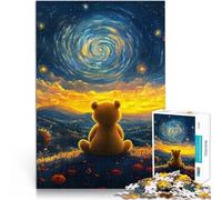 Puzzles pour Adultes de 1000 pièces Le rêve étoilé de l'ours en Peluche Jeu Pratique Car C'est Un pour Toute la Famille 38x26cm