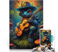 Puzzles pour Adultes de 1000 pièces Lézard psychédélique surréaliste Défi Difficile Jeu éducatif pour Anniversaire, Noël 52x38cm