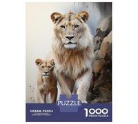 Puzzles pour Adultes De 1000 Pièces Lion Cub Wall Art Print Puzzle pour Adultes : Un Jeu De Réflexion Amusant Et Humoristique, Idéal comme Cadeau 70x50cm/1000pcs