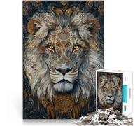 Puzzles pour Adultes de 1000 pièces Lion dominateur Jouets de Jeu pour Cadeau Familial Car C'est Un pour Toute la Famille 75x50cm