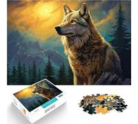 Puzzles pour Adultes de 1000 pièces Loup Blanc Aidez Le Cerveau à exercer des Jouets addictifs pour cultiver la Patience Super Cadeau 38x26cm
