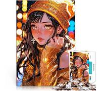 Puzzles pour Adultes de 1000 pièces Lueur dorée des rêves d'hiver Jouets de Jeu stimulants pour la décoration intérieure 75x50cm