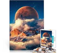 Puzzles pour Adultes de 1000 pièces Mars Ascendant Séjour Anti-Stress pour Tuer Le Temps Liste de souhaits avec Le Père Noël 38x26cm