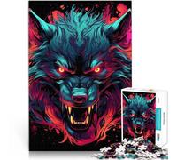Puzzles pour Adultes de 1000 pièces méchant Loup Jouets addictifs pour Le défi de l'intelligence cérébrale Convient aux Couples 50x70cm