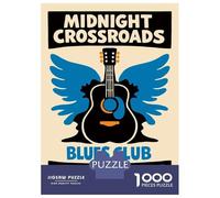 Puzzles pour Adultes De 1000 Pièces Midnight Crossroads Blues Club Puzzles pour Adultes, Jeux De Société en Famille, Décoration Intérieure, Idéal comme Cadeau 52x38cm/1000pcs