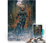 Puzzles pour Adultes de 1000 pièces Monstre à tête de Citrouille Difficile et défi Activités Amusantes à la Maison, Cadeaux d'anniversaire, Cadeaux de Voyage, 75x50cm