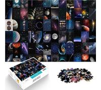 Puzzles pour Adultes de 1000 pièces “Mosaïque d'astronomie” Fait de Papier,pour Les 14 Ans et Plus Jeu de défi Unique Améliorer l'amour Entre Les Couples。Taille:26x38cm/10.24x14.96pouce