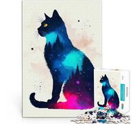 Puzzles pour Adultes de 1000 pièces Nature du Chat Entraînez Votre Cerveau et Vos Mains avec Affiche et Feuille de Questions correspondantes 38x26cm