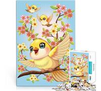 Puzzles pour Adultes de 1000 pièces Oiseaux Mignons et Fleurs printanières défi éducatif Renforcer l'amour Entre Les Couples 38x26cm