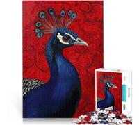 Puzzles pour Adultes de 1000 pièces Paon Aidez Le Cerveau à exercer des Jouets addictifs pour cultiver la Patience Une œuvre d'art 38x26cm