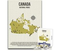 Puzzles pour Adultes de 1000 pièces - Parcs nationaux du Canada - Jeu éducatif - Niveau de difficulté Difficile - Cadeau d'anniversaire - Dimensions 50x75cm