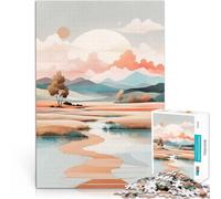 Puzzles pour Adultes de 1000 pièces Paysage bohème Séjour Anti-Stress pour Tuer Le Temps Liste de souhaits avec Le Père Noël 38x26cm