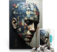 Puzzles pour Adultes de 1000 pièces Peinture à l'huile de Visage de Puzzle Jeu Pratique est idéal comme Cadeau pour Toute la Famille 52x38cm