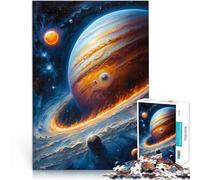 Puzzles pour Adultes de 1000 pièces Peinture à l'huile Planète gazeuse géante Jouets éducatifs Œuvre d'art 75x50cm