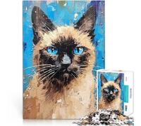 Puzzles pour Adultes de 1000 pièces Peinture siamoise à la Palette Difficile et défi Car C'est Un pour Toute la Famille 75x50cm