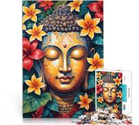 Puzzles pour Adultes de 1000 pièces Pixel Art Bouddha coloré et Vibrant Jeu de Quiz Décoration d'intérieur et Cadeaux Uniques 50x70cm