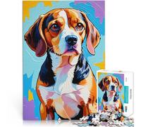 Puzzles pour Adultes de 1000 pièces Portrait de Beagle aux Couleurs Vives Jeu Pratique Offrir en Cadeau à Toute la Famille 50x70cm