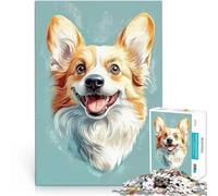 Puzzles pour Adultes de 1000 pièces Portrait de Welsh Corgi Jouet éducatif intellectuel décompressant Super Cadeau 75x50cm