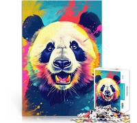 Puzzles pour Adultes de 1000 pièces Portrait d'un Panda Jeux éducatifs Décoration d'intérieur décoration Murale 38x26cm
