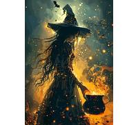 Puzzles pour adultes de 1000 pièces, puzzle avec une sorcière tenant une bouteille de potion magique dans la main, puzzles impossibles de 1000 pièces pour la décoration murale à la maison, 50 x 70 cm