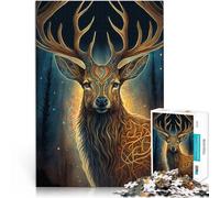 Puzzles pour Adultes de 1000 pièces Renne Animal ,Convient aux Personnes âgées de 14 Ans et Plus avec des pièces complètement interconnectées de Formes aléatoires Cadeaux de Jeux de Noël。