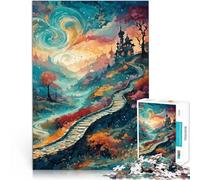 Puzzles pour Adultes de 1000 pièces Route sinueuse Abstraite Compétition de Vitesse Manuelle décoration Murale 52x38cm