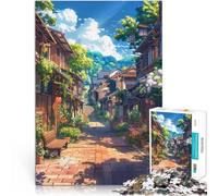 Puzzles pour Adultes de 1000 pièces Rue ensoleillée du Japon Défi Difficile pour soulager Le Stress Bon Cadeau 38x26cm