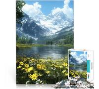 Puzzles pour Adultes de 1000 pièces Sérénité du lac de Montagne Jouets éducatifs d'apprentissage Une œuvre d'art 52x38cm