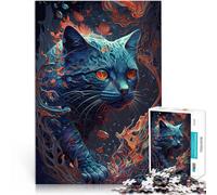 Puzzles pour Adultes de 1000 pièces Série Cat Fantasy Jouets de Jeu pour Cadeau Familial Décoration d'intérieur et Cadeaux Uniques 75x50cm