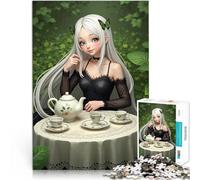 Puzzles pour Adultes de 1000 pièces Tea Party de Filles animées pour Le Jeu éducatif Challenge Toy Une œuvre d'art 75x50cm