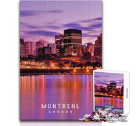 Puzzles pour Adultes de 1000 pièces, thème Montréal, Jeux relaxants, Passe-Temps, Cadeaux de Noël Secrets, Format 38x26cm
