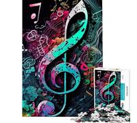 Puzzles pour Adultes de 1000 pièces thème symphonie Musicale Jeu Amusant et Difficile Cadeau Unique pour Un Anniversaire ou Noël (Taille 38x26cm)