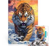 Puzzles pour Adultes de 1000 pièces Tigre d'or Aidez Le Cerveau à exercer des Jouets addictifs pour cultiver la Patience Super Cadeau 38x26cm