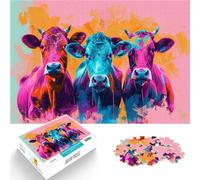 Puzzles pour Adultes de 1000 pièces Trois Vaches Jouet éducatif intellectuel décompressant Cadeaux pour Les Amis et la Famille 75x50cm