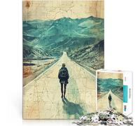 Puzzles pour Adultes de 1000 pièces Une Route Solitaire à Venir Jeux éducatifs Décoration d'intérieur Jeu de défi Unique 38x26cm