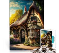 Puzzles pour Adultes de 1000 pièces Village Fantastique du Printemps Jeux éducatifs Renforcer l'amour Entre Les Couples 38x26cm