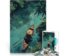 Puzzles pour Adultes de 1000 pièces Voyage sur Le fleuve Vietnam Jouet éducatif Anti-Stress Cadeaux du Père Noël Secret 38x26cm