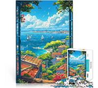 Puzzles pour Adultes de 1000 pièces Vue sur la Méditerranée Jeux éducatifs Décoration d'intérieur Idées Cadeaux 38x26cm