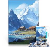Puzzles pour Adultes de 1000 pièces Vue sur la Montagne Jouets éducatifs d'apprentissage est idéal comme Cadeau pour Toute la Famille 52x38cm