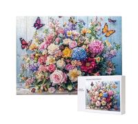 Puzzles pour Adultes de 1500 pièces, Puzzles deFleurs Papillons, pour Adulte Puzzle Classique et à partir de 14 Ans Junior, Puzzle Familiaux de Divertissement à Domicile Cadeau 87x57cm e-332