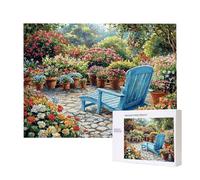 Puzzles pour Adultes de 1500 pièces, Puzzles deJardin chaises Longues, pour Adulte Puzzle Classique et à partir de 14 Ans Junior, Puzzle Familiaux de Divertissement à Domicile Cadeau 87x57cm e-368