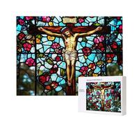 Puzzles pour Adultes de 1500 pièces, Puzzles deJésus la Croix, pour Adulte Puzzle Classique et à partir de 14 Ans Junior, Puzzle Familiaux de Divertissement à Domicile Cadeau 87x57cm e-885