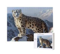 Puzzles pour Adultes de 1500 pièces, Puzzles deLéopard des neiges, pour Adulte Puzzle Classique et à partir de 14 Ans Junior, Puzzle Familiaux de Divertissement à Domicile Cadeau 87x57cm e-865