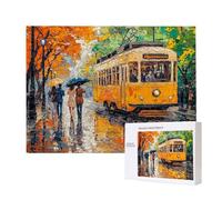 Puzzles pour Adultes de 1500 pièces, Puzzles deVue sur la Rue Bus, pour Adulte Puzzle Classique et à partir de 14 Ans Junior, Puzzle Familiaux de Divertissement à Domicile Cadeau 87x57cm e-399