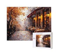 Puzzles pour Adultes de 1500 pièces, Puzzles deVue sur la Rue café, pour Adulte Puzzle Classique et à partir de 14 Ans Junior, Puzzle Familiaux de Divertissement à Domicile Cadeau 87x57cm e-401