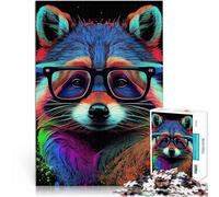 Puzzles pour Adultes de 2000 pièces Animaux ratons laveurs colorés Casse-tête pour Car C'est Un pour Toute la Famille 70x100cm